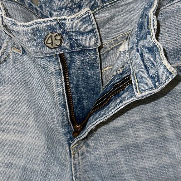 AG WOMEN’S 100%COTTON SLOUCHY SLIM CROP JEANS ZIPPERED GREAT CONDITION - Picture 5 of 8